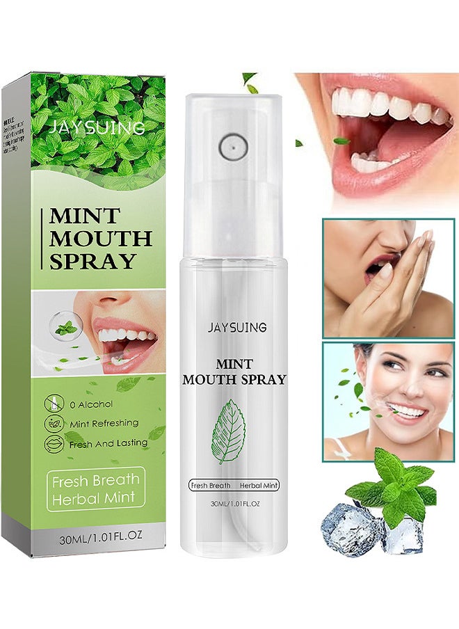 Mint Mouth Spray 30ML, Fresh Breath Oral Care Essence, Breath Freshener, Bad Breath Treatment, Long Lasting Breath Spray For Bad Breath, Fresh Breath Spray For Mouth Freshener