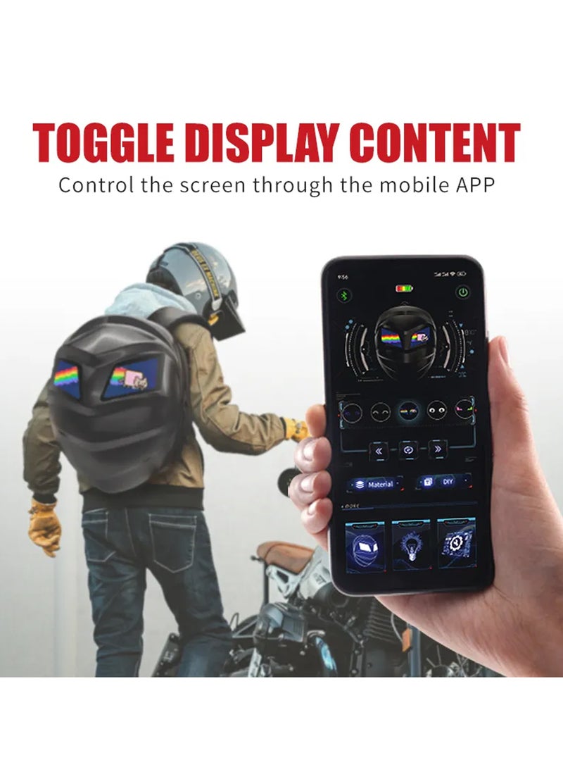 Black Knight LED Motorcycle Backpack with App Control - 708794