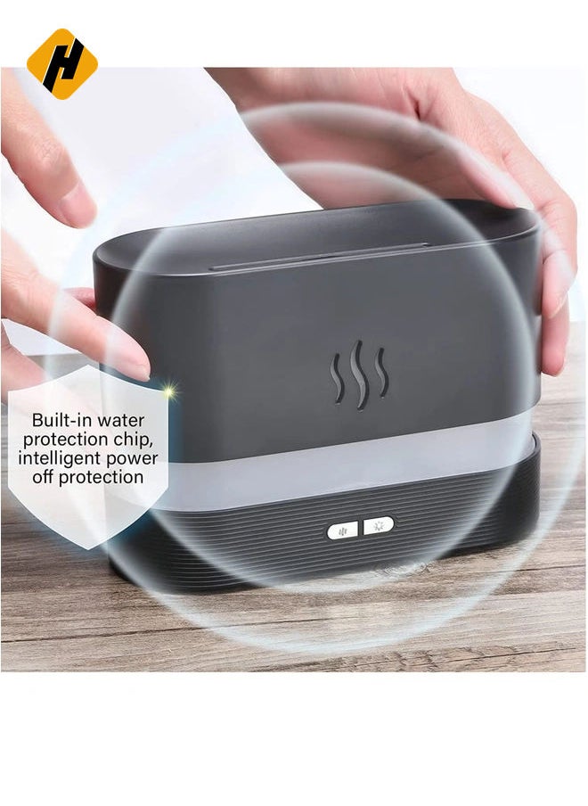 Flame Air Diffuser,Humidifier Portable-Noiseless Aroma Diffuser for Home Office or Yoga Essential Oil Diffuser with No-Water Auto-Off Protection