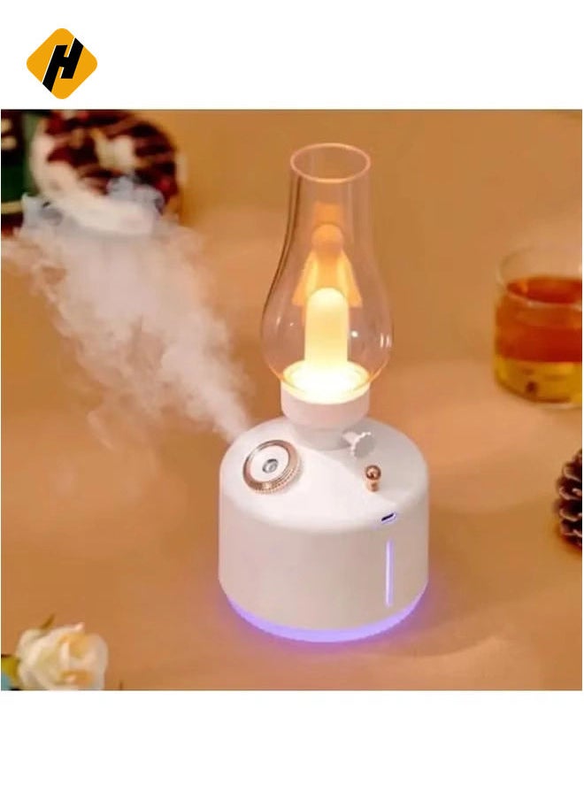 LA-0621-WHITE Ultrasonic LED Air Humidifier - Elegant White Design with Night Light Function and Silent Operation