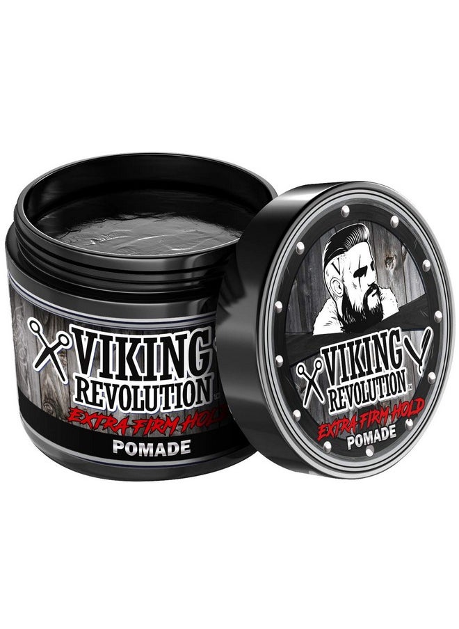 Extreme Hold Pomade For Men - Style & Finish Your Hair - Extra Firm,Strong Hold & High Shine For Men’S Styling Support - Water Based Male Grooming Product Is Easy To Wash Out, 4Oz