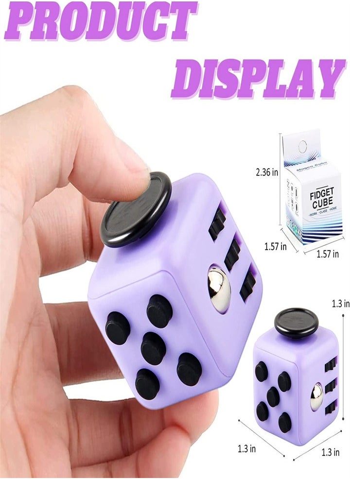 Stress Relief Toys, Cube Sensory Toys, Anti-Anxiety Toys for Kids and Adults to Relieve Stress (Purple 2PS)