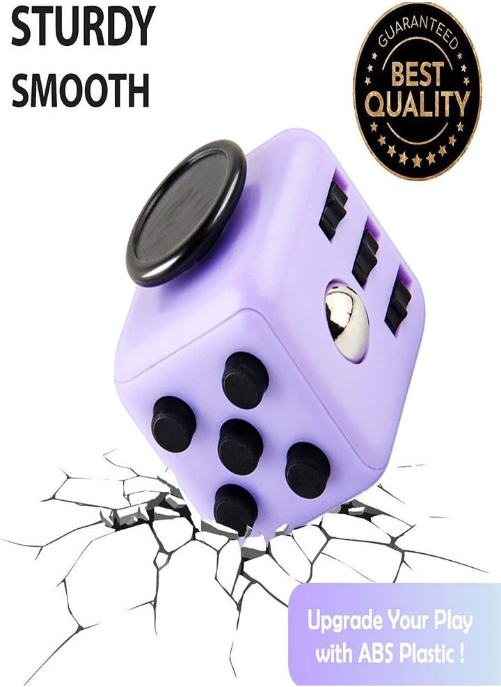 Stress Relief Toys, Cube Sensory Toys, Anti-Anxiety Toys for Kids and Adults to Relieve Stress (Purple 2PS)