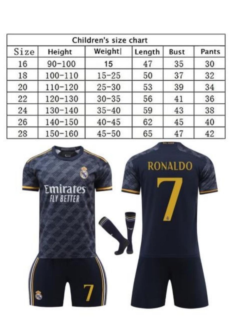 2024 No.7 Football Jerseys Shirt Kids Soccer Training uniform Suit