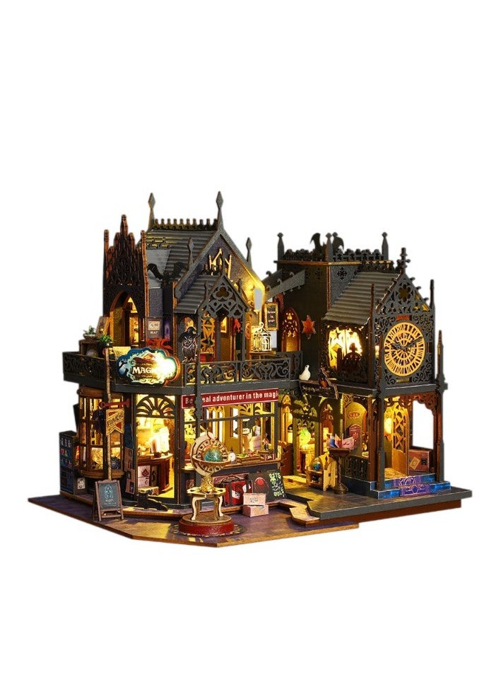 DIY Mini Magic Castle for Adults and Teens, Dollhouse Kits, Cottage Models, Kids Craft Sets, Holiday Gifts