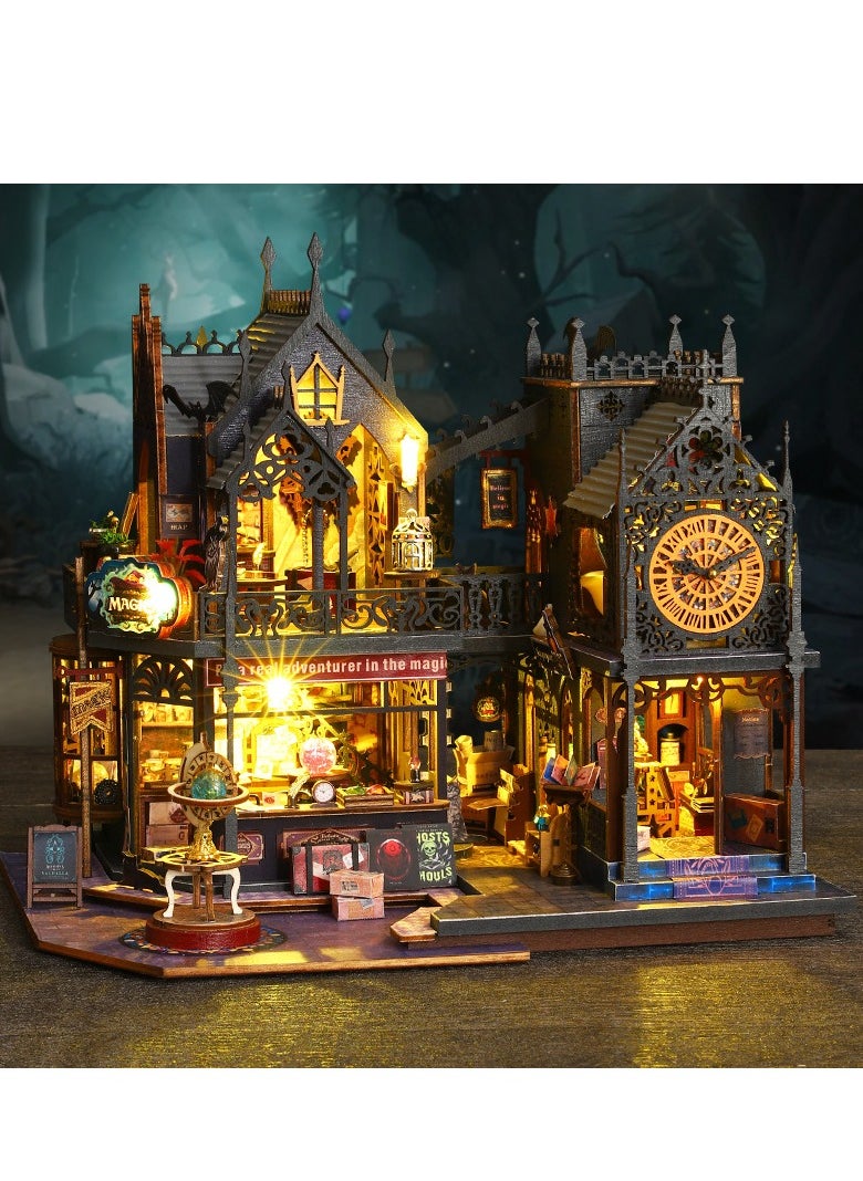 DIY Mini Magic Castle for Adults and Teens, Dollhouse Kits, Cottage Models, Kids Craft Sets, Holiday Gifts