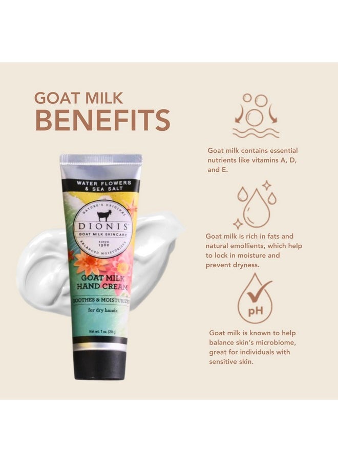 - Goat Milk Skincare Scented Hand Cream (1 Oz) Set Of 6, Moisturizing Lotion For Dry Skin, Good For Sensitive Skin, Cruelty-Free And Paraben-Free (Water Flowers & Sea Salt)