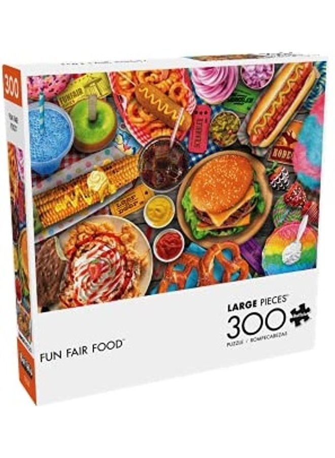 300-Piece Fun Food Fair  Jigsaw Puzzle Set 21.25x15inch