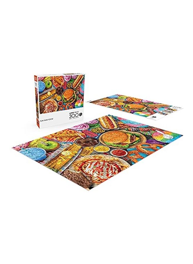 300-Piece Fun Food Fair  Jigsaw Puzzle Set 21.25x15inch