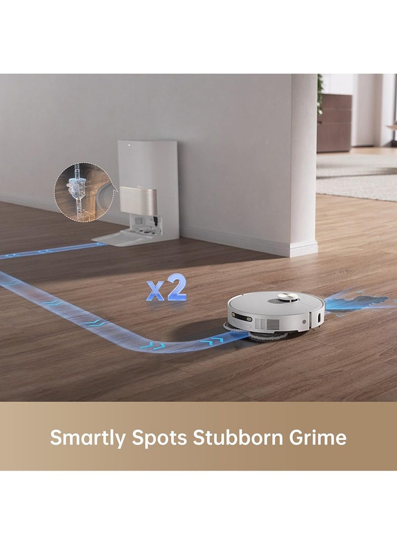 Dreame X40 Ultra Complete Robot Vacuum Cleaner, 12000 Pa Robotic Vacuum with Removable and Lift Mop, Extensive Cleaning with Side Brushes, MopExtend technology, Self-Cleaning Mop in 70° Hot Water