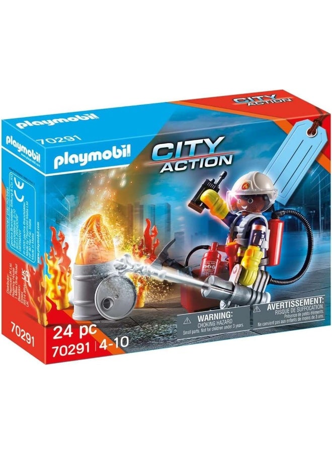 Playmobil City Action 70291 Fire Rescue Gift Set with Firefighter Incl. Gift Tag On The Box, for Ages 4+