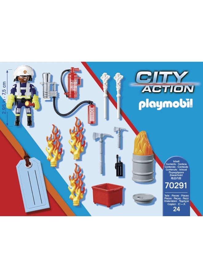 Playmobil City Action 70291 Fire Rescue Gift Set with Firefighter Incl. Gift Tag On The Box, for Ages 4+