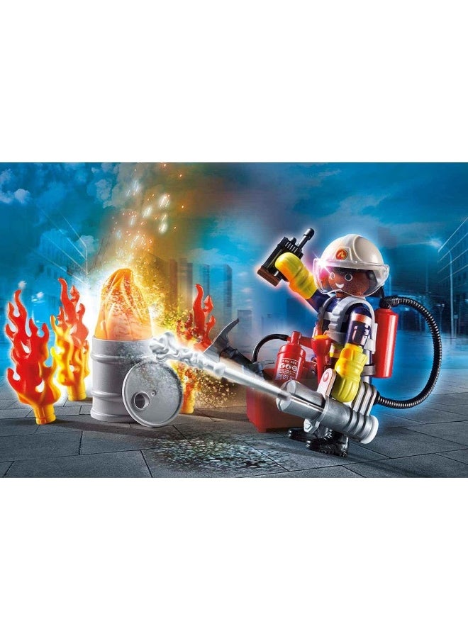 Playmobil City Action 70291 Fire Rescue Gift Set with Firefighter Incl. Gift Tag On The Box, for Ages 4+