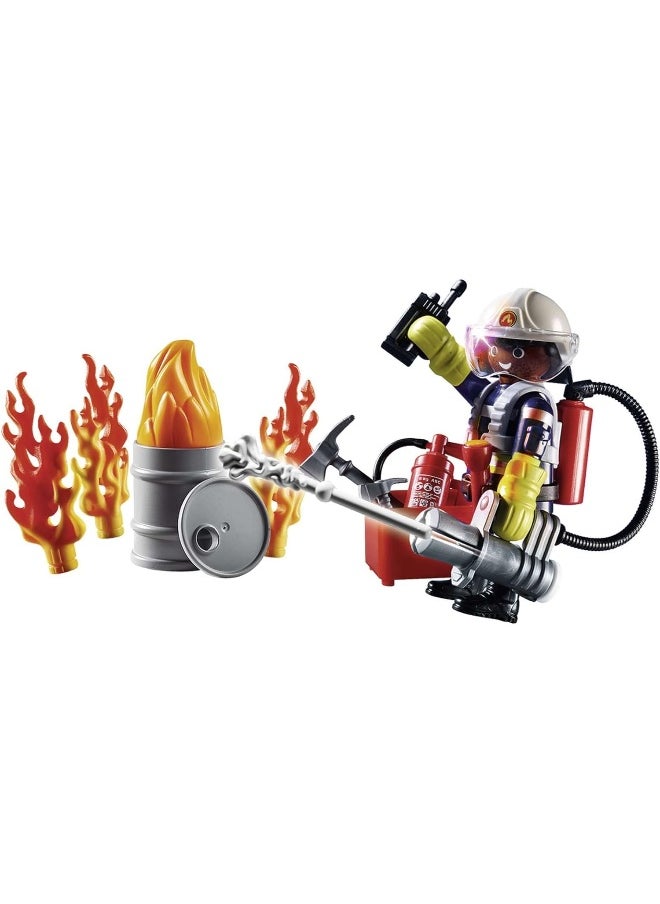 Playmobil City Action 70291 Fire Rescue Gift Set with Firefighter Incl. Gift Tag On The Box, for Ages 4+