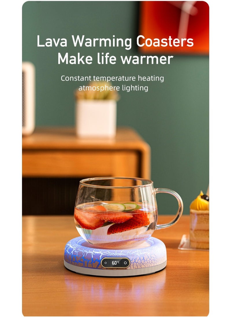 New Lava Heating Thermostatic Coaster Desktop Office Colorful Atmosphere Light Milk Insulated Warm Coaster