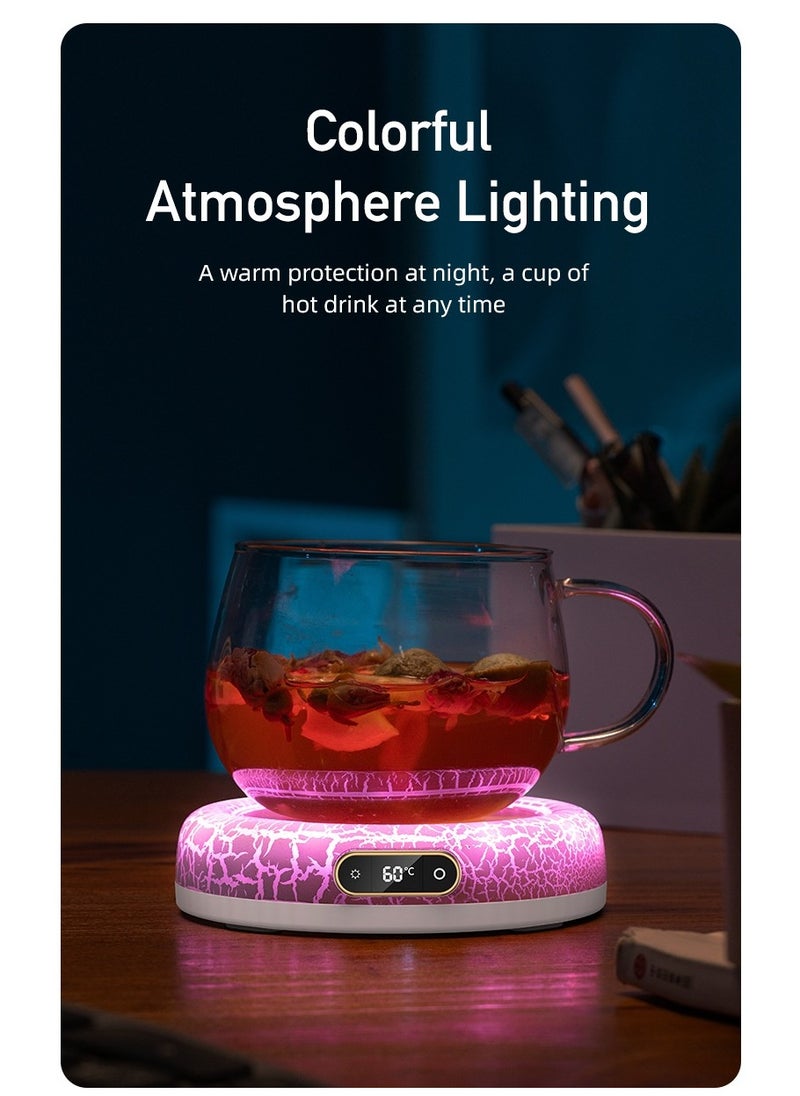 New Lava Heating Thermostatic Coaster Desktop Office Colorful Atmosphere Light Milk Insulated Warm Coaster