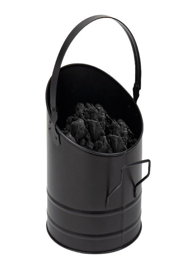 Mind Reader ASHBUCK-BLK Large Fire Place Ash Bucket, Pellet Bucket, Black