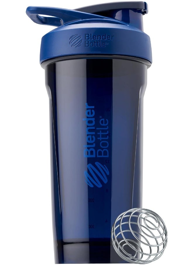 Blenderbottle Strada Shaker Cup Perfect For Protein Shakes And Pre Workout, 28-Ounce, Blue