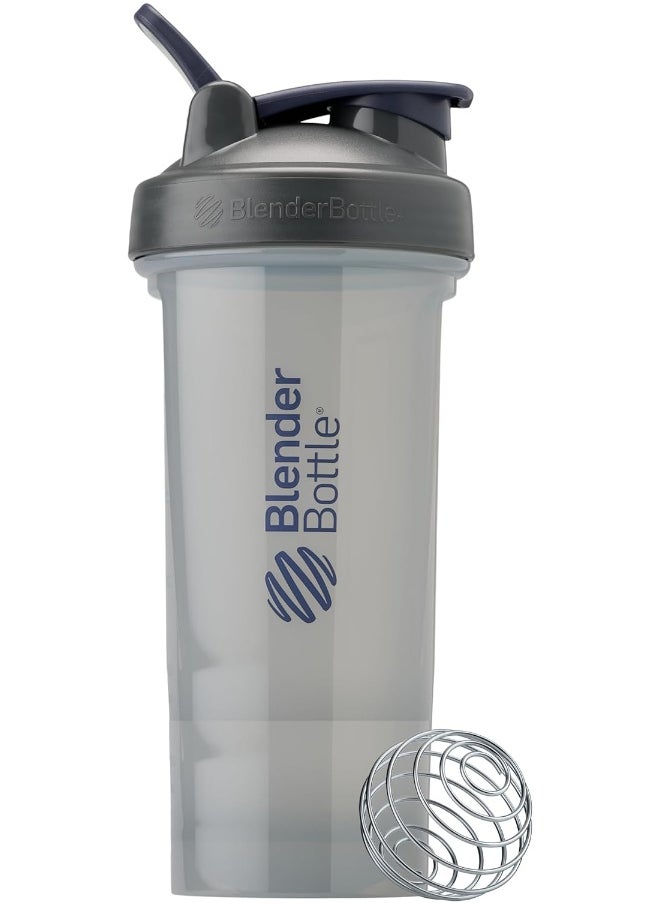 Blenderbottle Shaker Bottle Pro Series Perfect For Protein Shakes And Pre Workout, 28-Ounce, Full-Color Grey