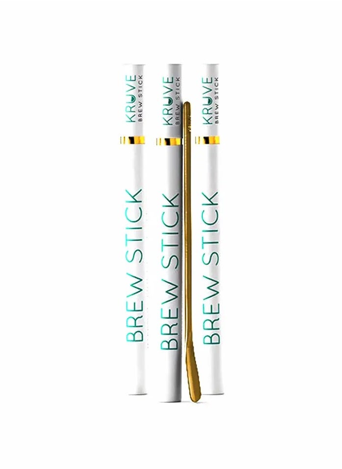 Brew Stick V2.0, For Agitating Coffee Grounds, Food grade 304 Stainless Steel - Gold