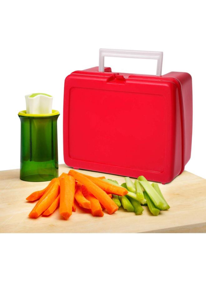 Quick Stick Snack Slicer Green 2.5 x 2.5 x 6.5inch