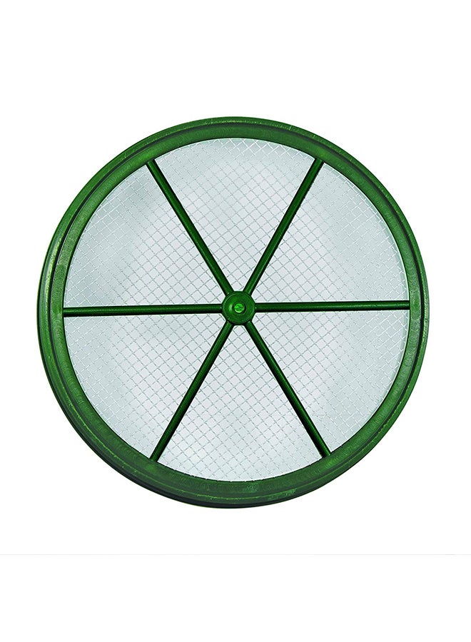 Patented Stackable Sifting Pan Strainer Green 13.25inch