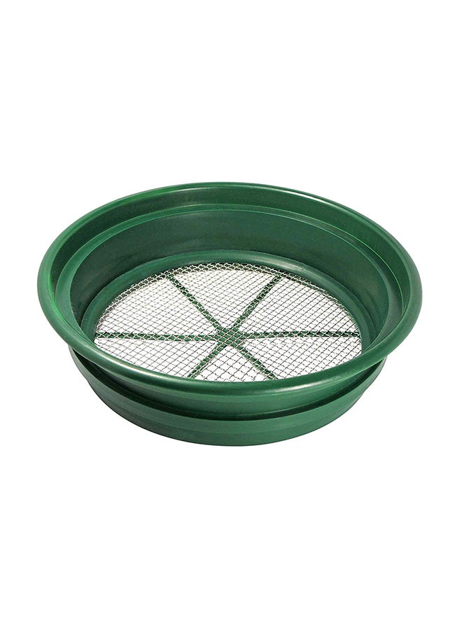 Patented Stackable Sifting Pan Strainer Green 13.25inch