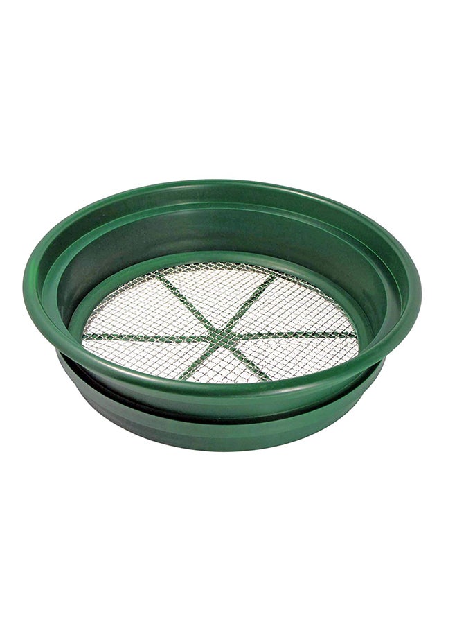 Patented Stackable Sifting Pan Strainer Green 13.25inch