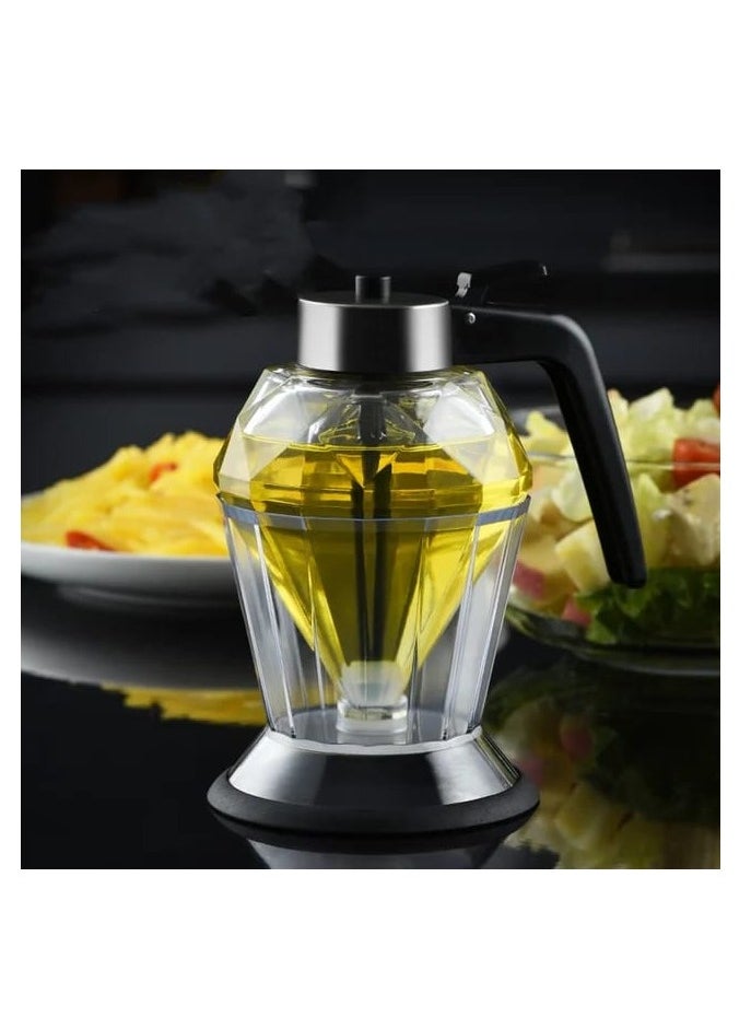 Liying 200ml Olive Oil Glass Dispenser Bottle, Elegant Glass Cooking Oil Dispenser for Kitchen, Wide Opening for Easy Refill and Cleaning, Clear Glass Oil Bottle