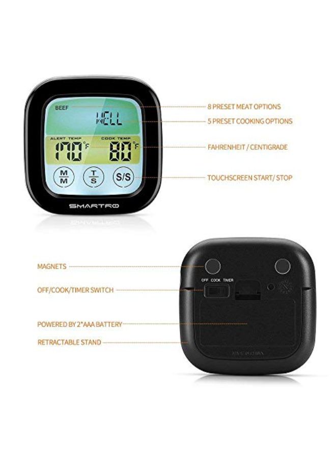 Digital Instant Read Meat Thermometer Black