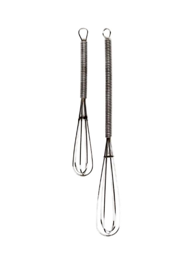 2-Piece Cream Whisk Set Silver