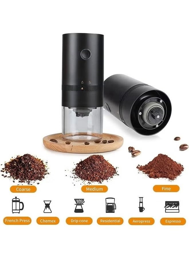 Portable Electric Coffee Grinder,13.0 W Grinder (black 7.5*7.5*18cm)