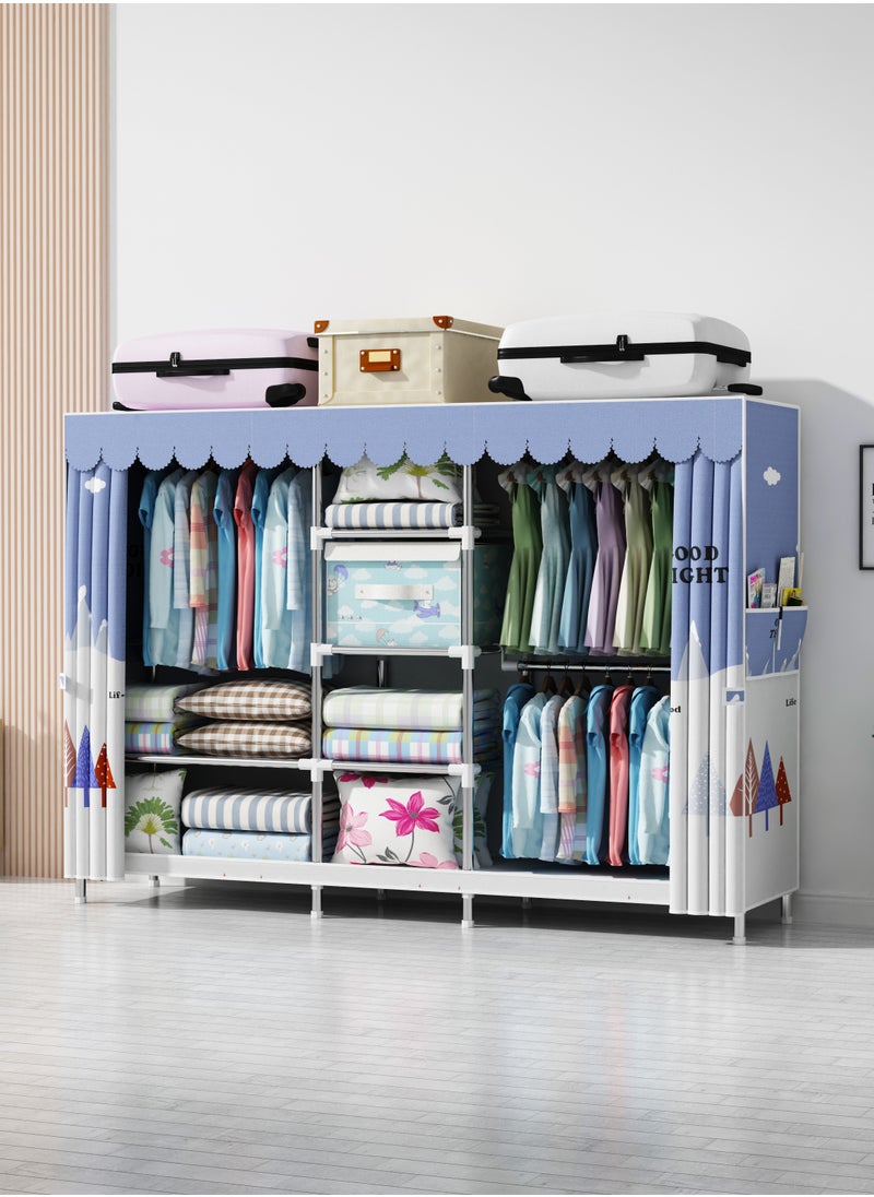 Portable Clothing Wardrobe With Storage Cupboard Organiser 201*170*45