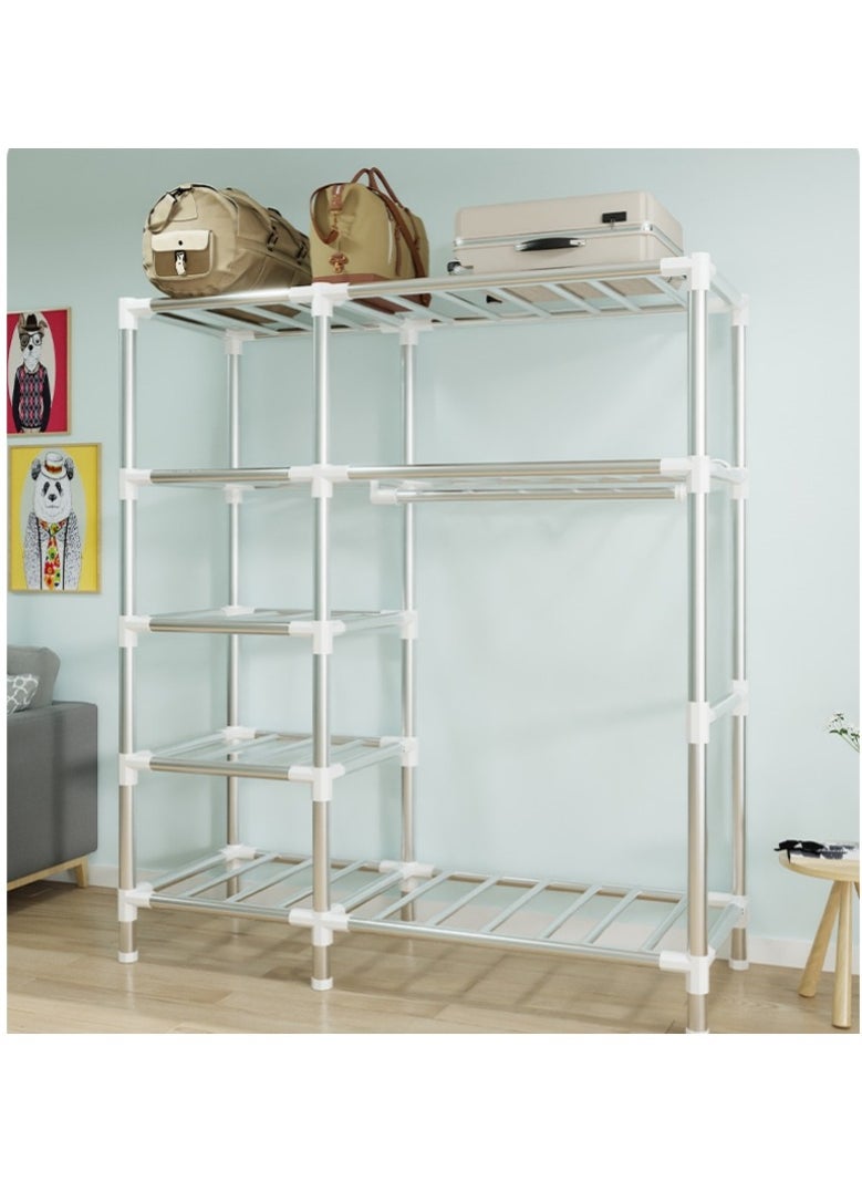 Portable Clothing Wardrobe With Storage Cupboard Organiser 123*170*45