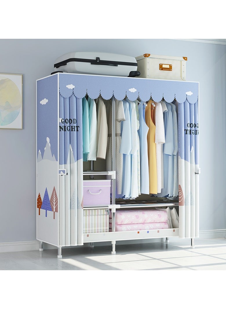 Portable Clothing Wardrobe With Storage Cupboard Organiser 123*170*45