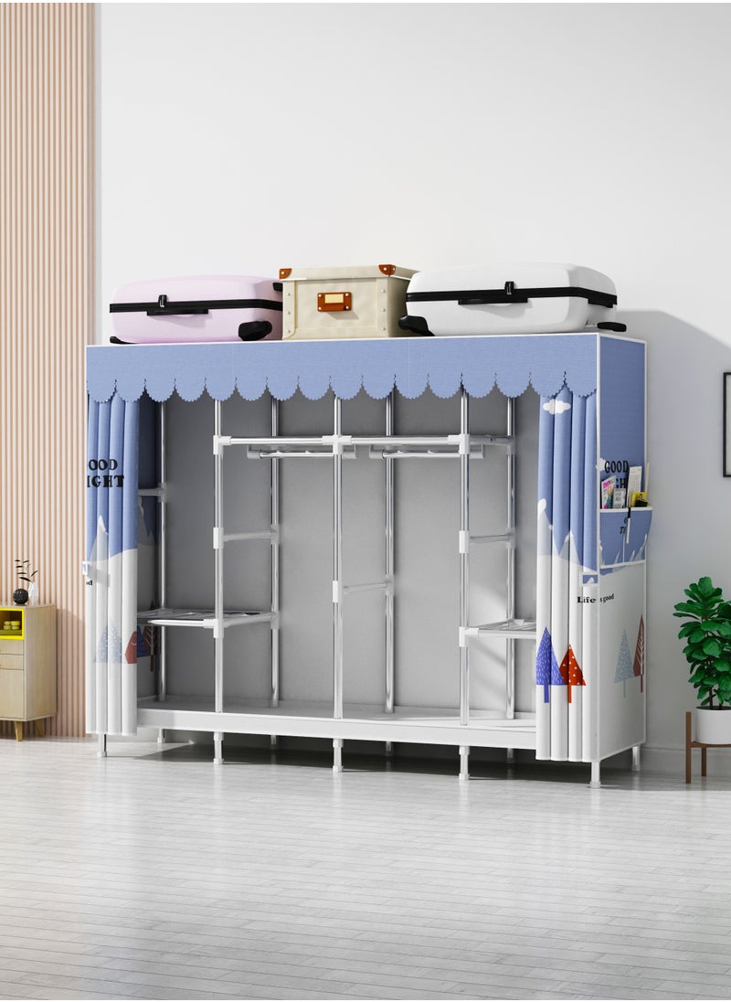 Portable Clothing Wardrobe With Storage Cupboard Organiser 165*170*45