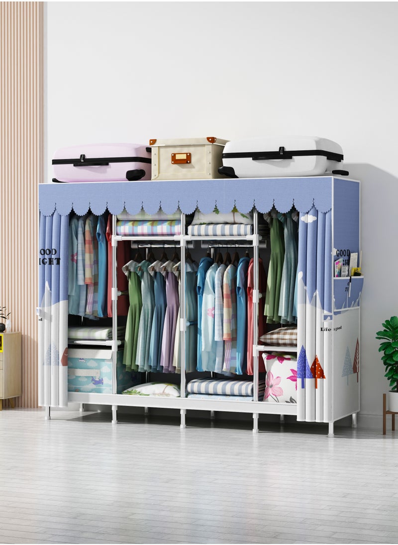 Portable Clothing Wardrobe With Storage Cupboard Organiser 165*170*45