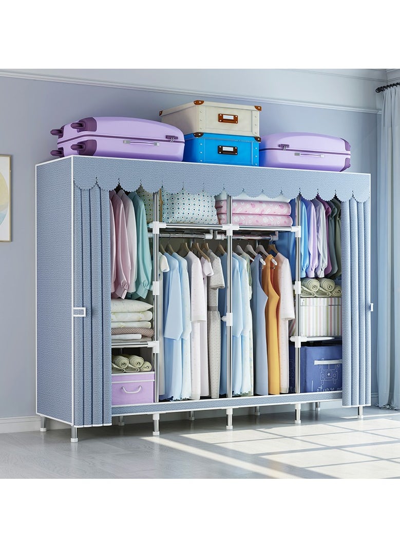 Portable Clothing Wardrobe With Storage Cupboard Organiser 165*170*45