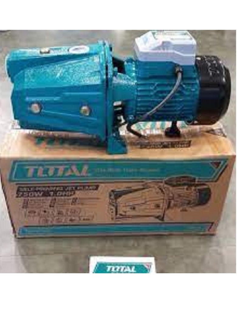 TOTAL Water Pump 1100W 1.5HP Self-Priming Jet Pump 60m Max Head 70L/min Flow, Copper Motor, Stainless Steel Impeller - 220-240V, 9m Suction, 1