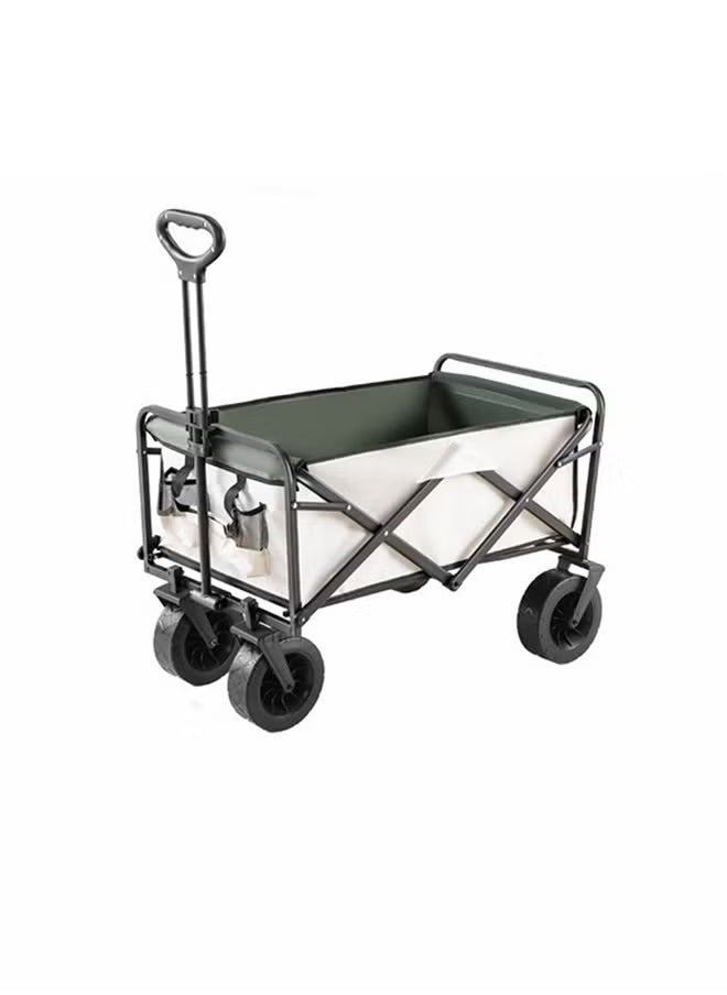 Large Capacity Outdoor Camping Folding Trolley (Khaki )