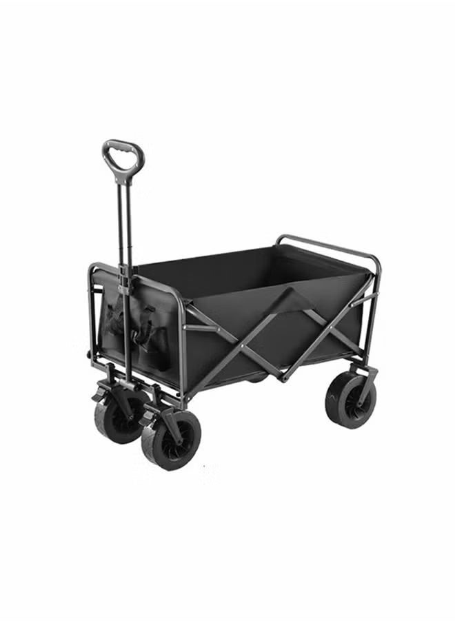 Large Capacity Outdoor Camping Folding Trolley (Black)