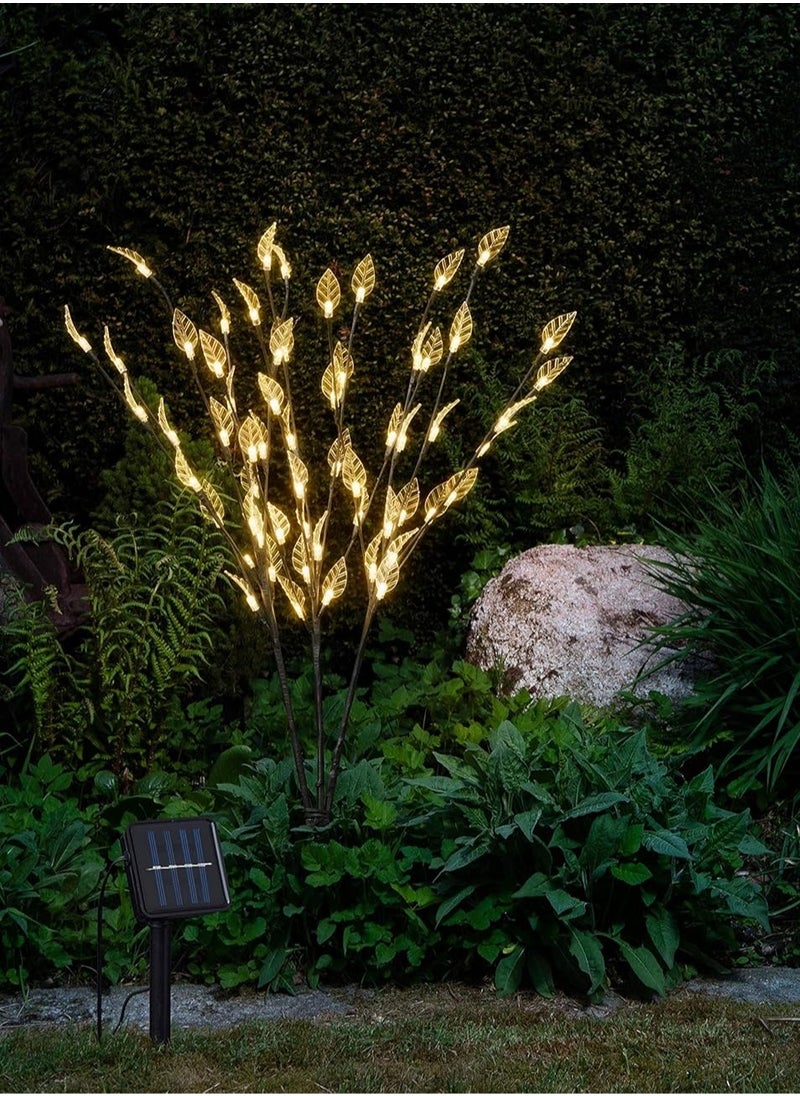 3 Packs of 60 LED Solar Branches Lights Decorative Tree Light Bonsai Leaves Light Lamp for Home Gardern Shopping Mall Decoration