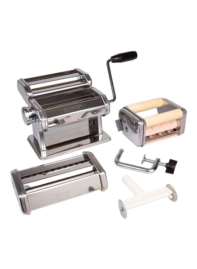 Deluxe Pasta Maker Set Silver/Black