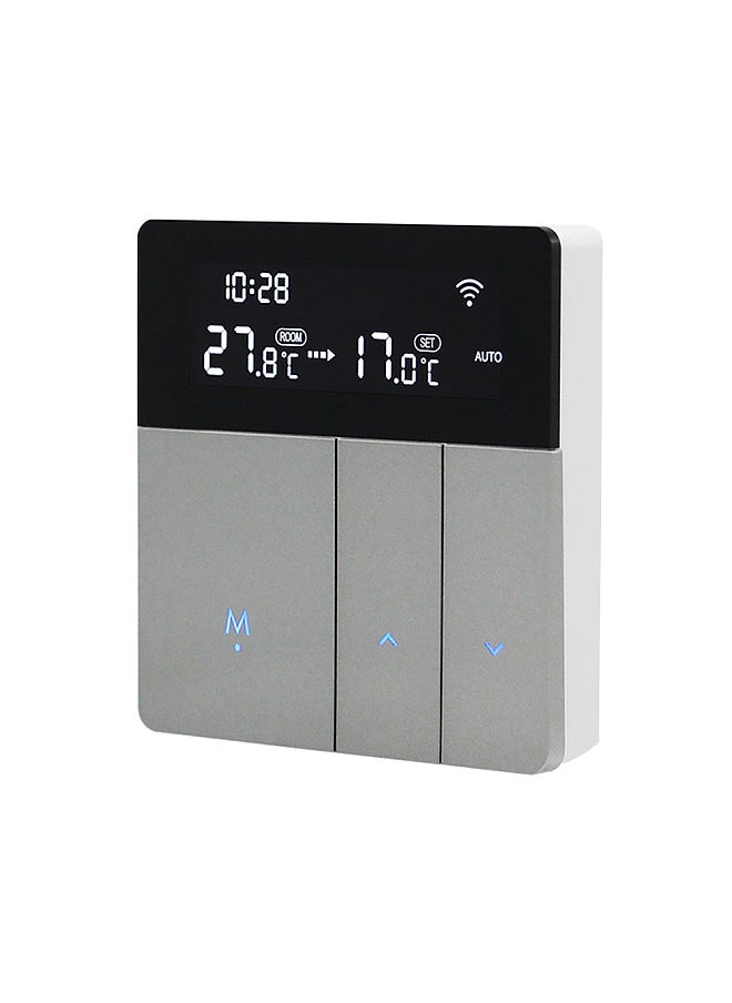 i8HGA Tuya WiFi Intelligent Temperature Controller Thermostat Backlight Brightness Automatic Adjustment Home Away Mode Mobilephone APP Remotes Control Compatible with Alexa Google Home Voice Control