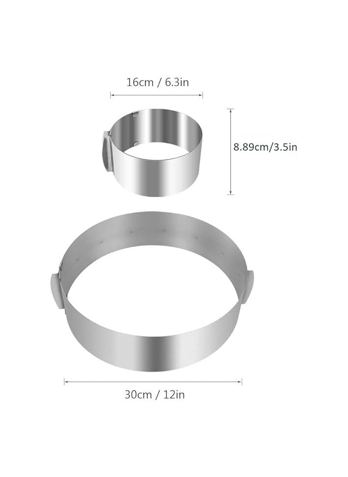 Steel 6 to12 Inch Adjustable Cake Mousse Mould Cake Baking Cake Decor Mould Ring Cake Decorating Mould Baking Ring