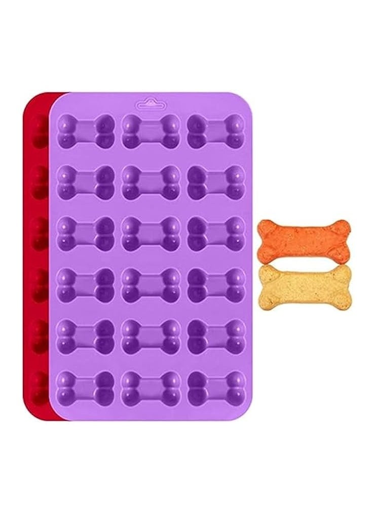 3 Pcs Silicone Ice Molds Trays with Puppy Dog Paw and Bone Shape, Non-Stick Silicone Candy Molds, Reusable Bakeware Maker for Baking Chocolate Candy, Oven Microwave Freezer Dishwasher Safe