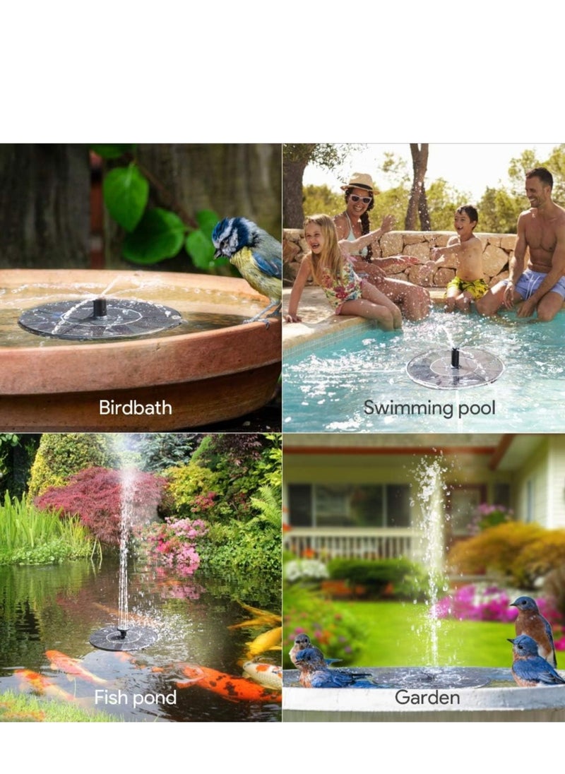 Solar Fountain, Floating Solar Powered Water Fountain Pump for Garden, Pond, Pool (1.4W)