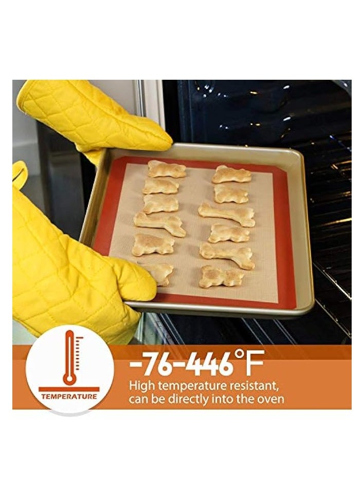 Silicone Baking Mats, Reusable Non Stick Food Safe Sheet Mat Perfect Bakeware for Making Cookies, Macarons, Bread, Meats, Vegetables and Pastry (60 X 40CM)