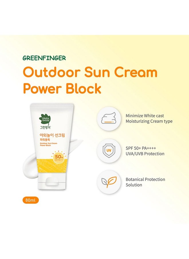 [Green Finger] Outdoor Sun Cream Power Block Spf50+ Pa++++ 2.70 Fl Oz (80Ml)