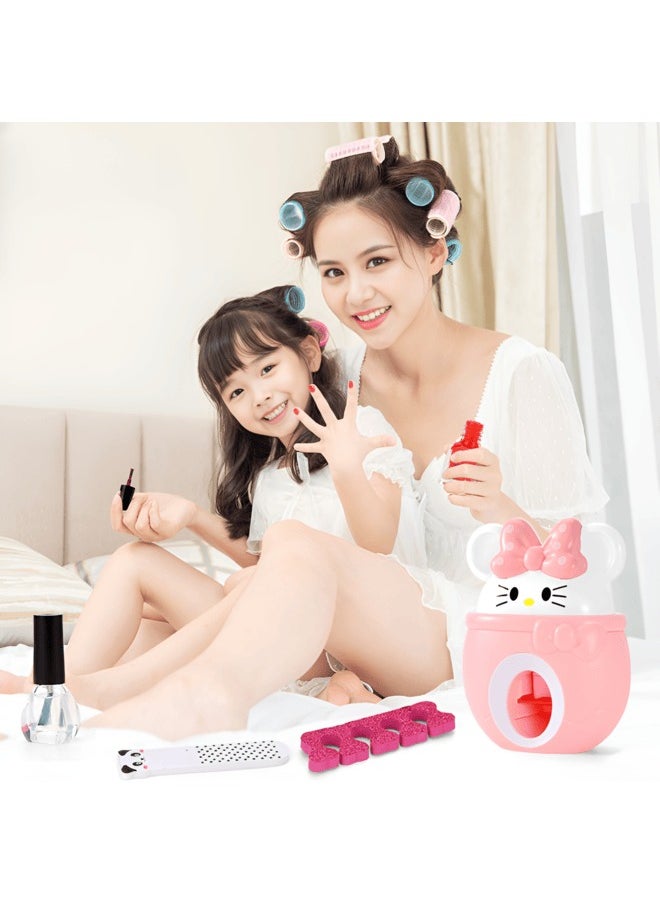 Nail Machine Nail Care Play Set Mini Mousse Cosmetic Makeup Kit for Kids Fun Nail Art & Beauty Set for Creative Play